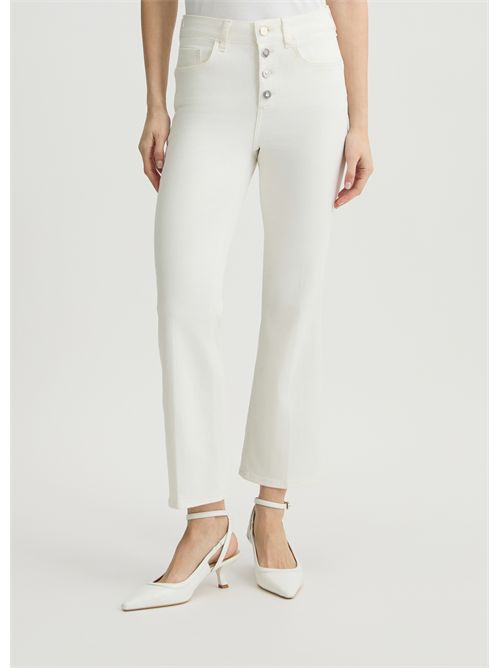 pants woman white LIU JO | UA5040T2594/10701